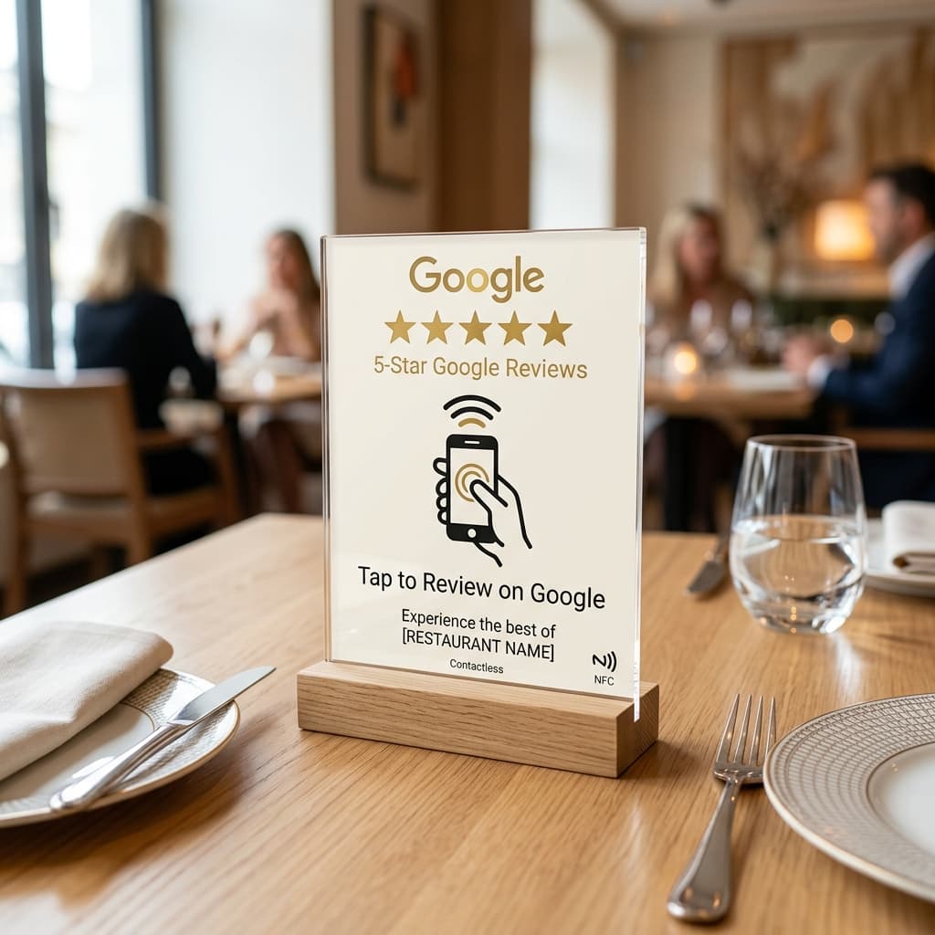 Placa NFC Inteligente Google Reviews