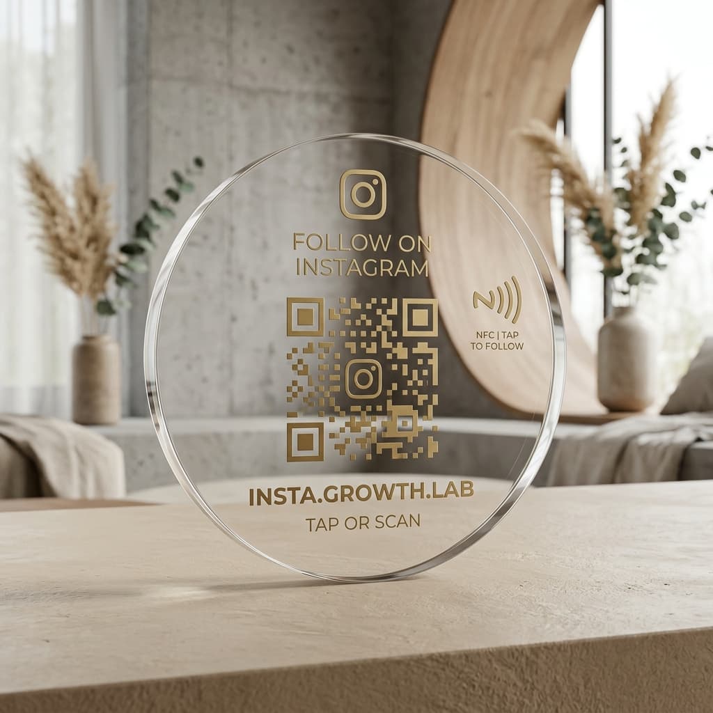 Placa NFC Smart Instagram Follow