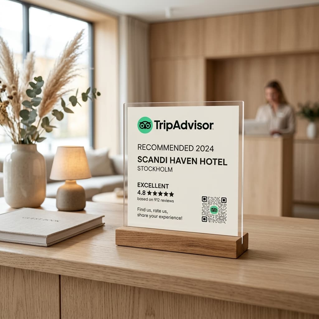 Placa NFC TripAdvisor Excellence