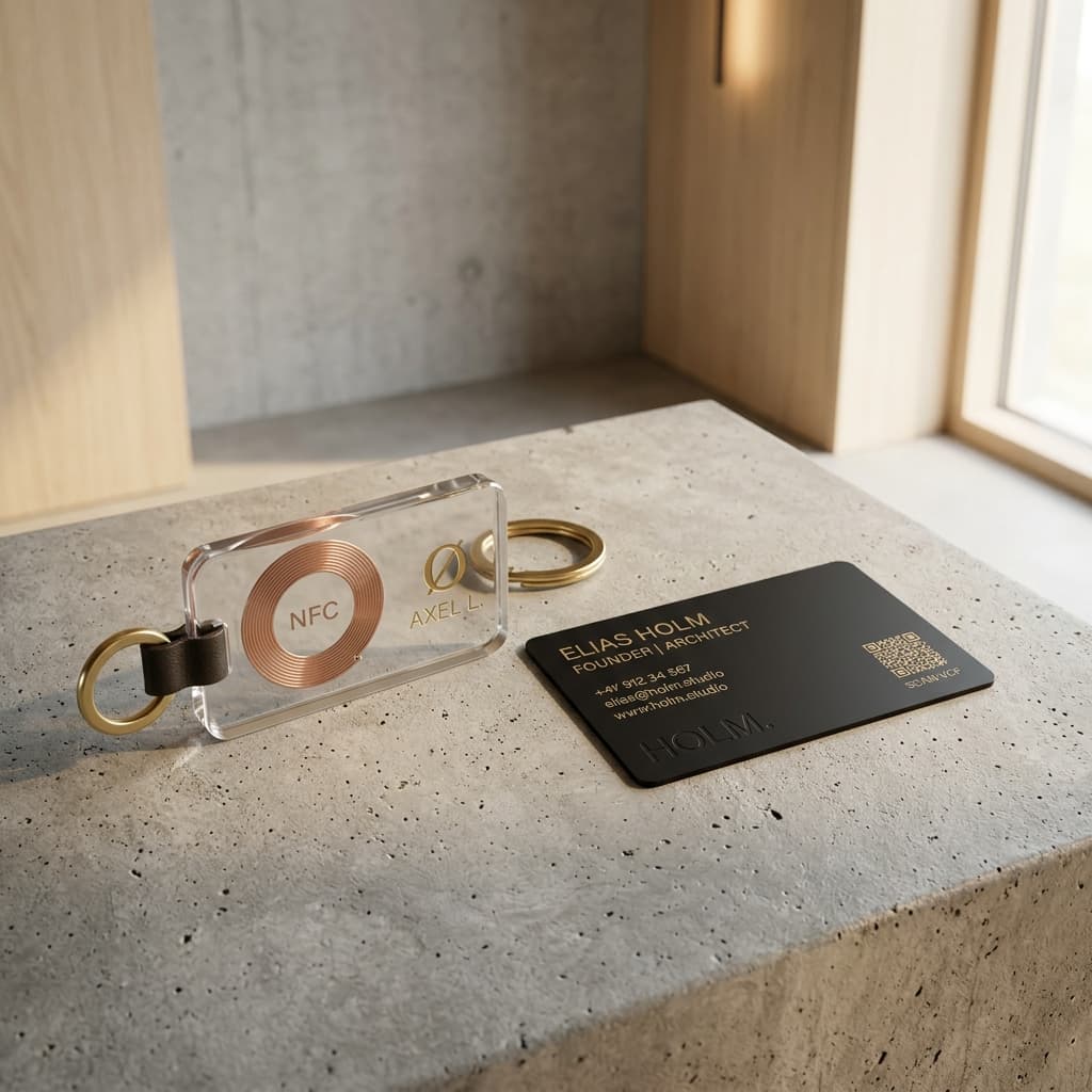 Llaveros NFC Metacrilato & Cobre